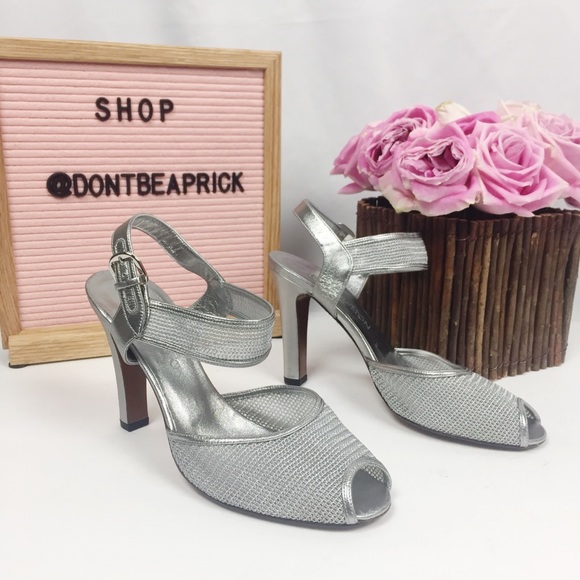 Vintage Louis Vuitton Silver Heels (Sz: 39.5) - Picture 1 of 8
